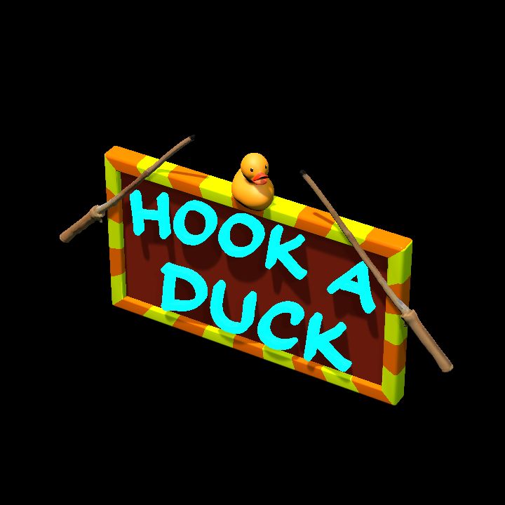 Hook a duck neon glowing sign