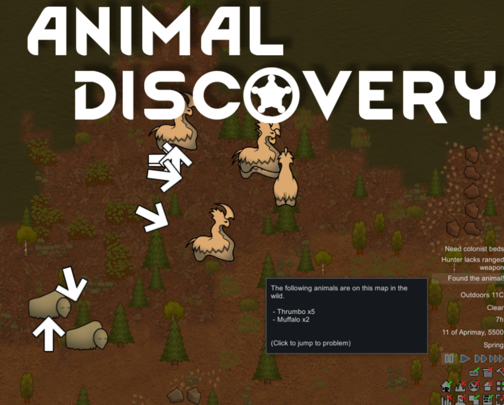 Animal Discovery РУС mod preview for RimWorld