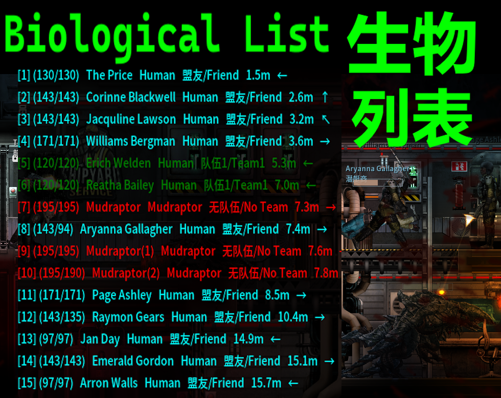 [MsCok]生物列表  Biological list