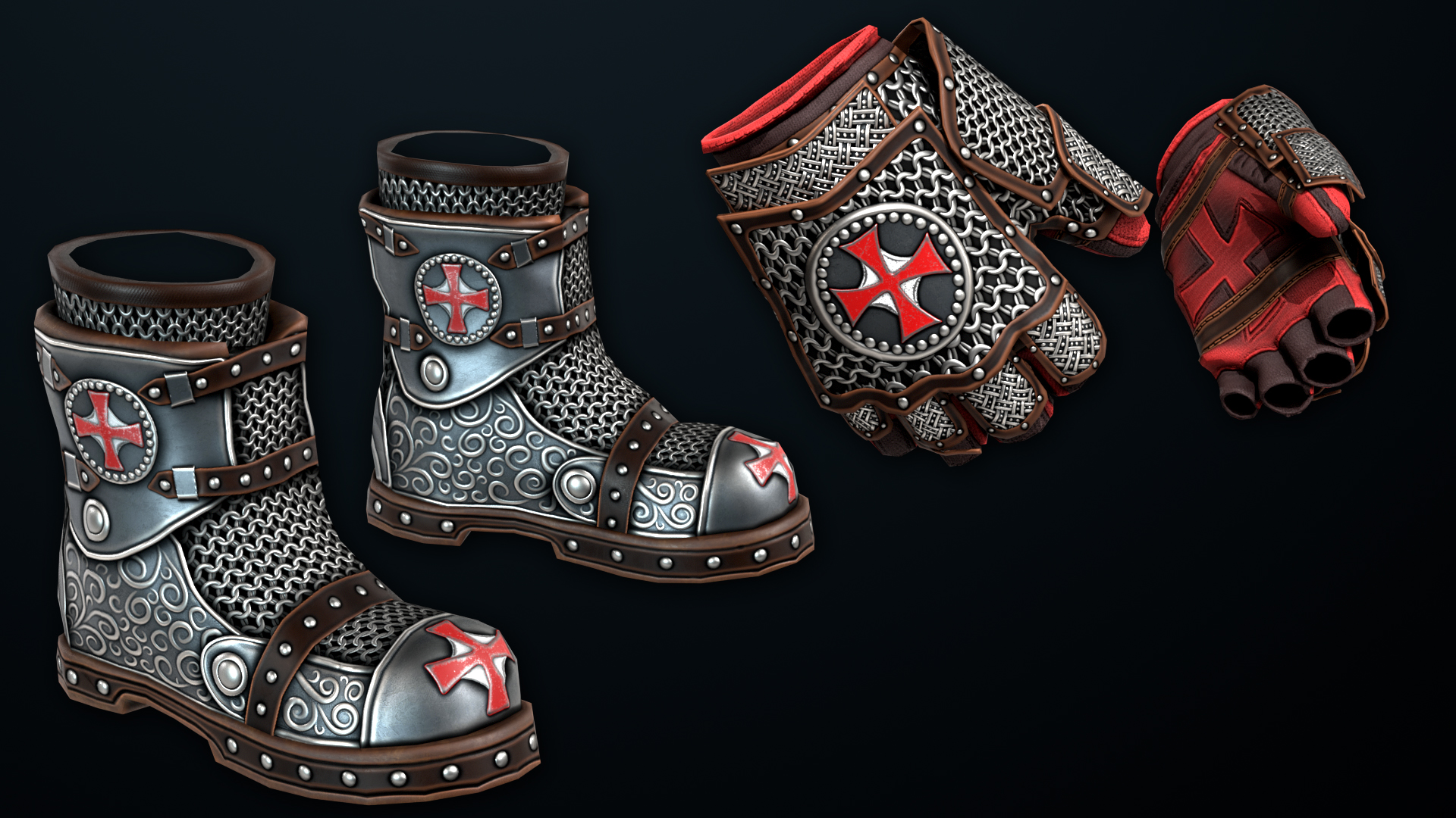 Knights Templar Roadsign Gloves