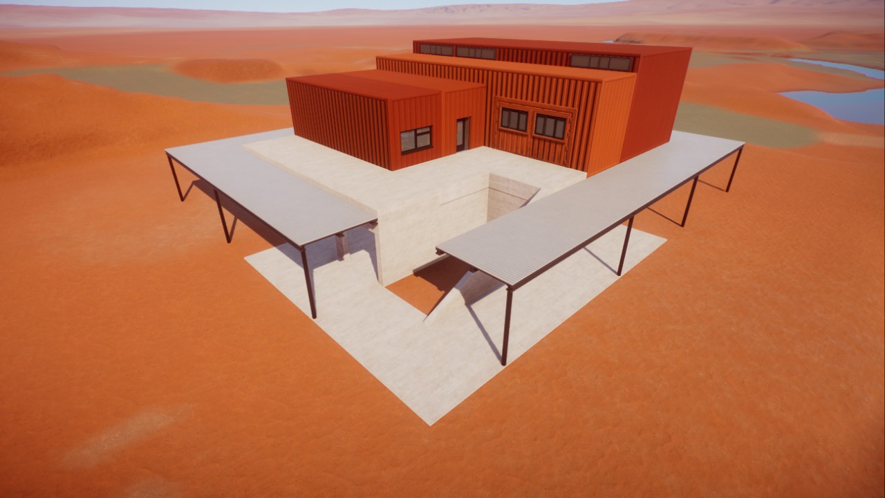 Modern Industrial Staff Building