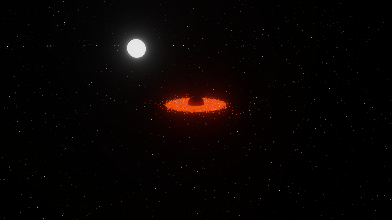 Planet with hot rings