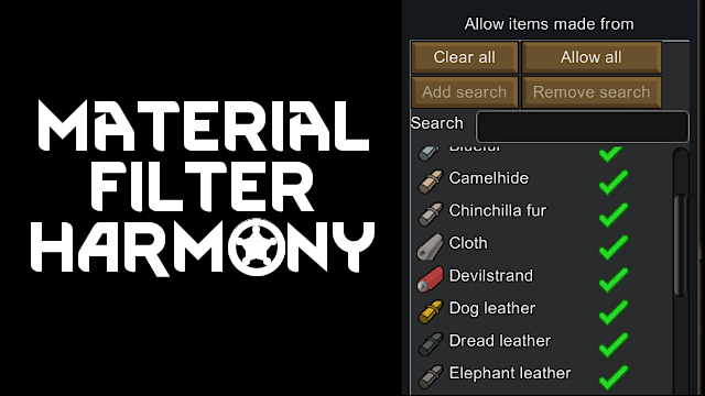 Material Filter (Harmony)