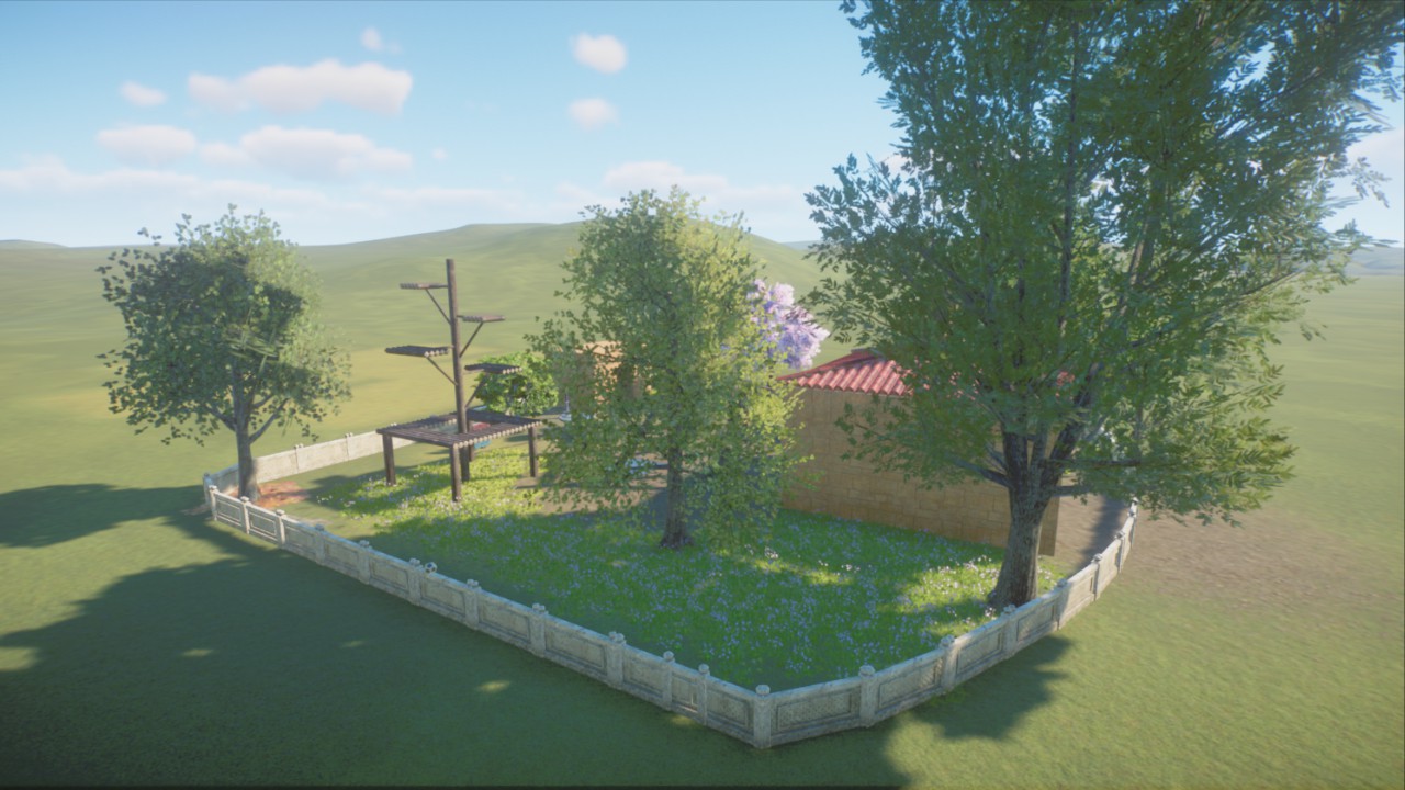 Detailed Japanese Raccoon Dog Habitat