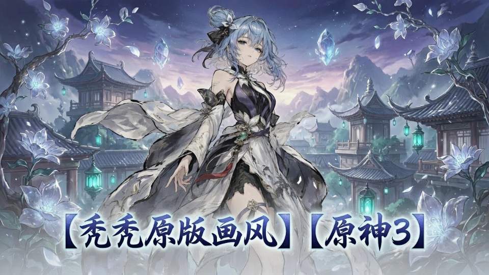 【秃秃原版画风】【原神3】（1*女立绘+NPC+战斗小人）