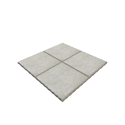 10in Concrete Paver Paving Surface - 50cm x 50cm - Corner - v2