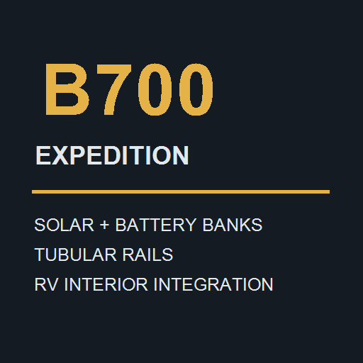 B700 Expedition Pack - Solar, Floodlights, RV Interior and Armor