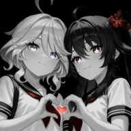 genshin girls dark background / colored 4K (2 versions)