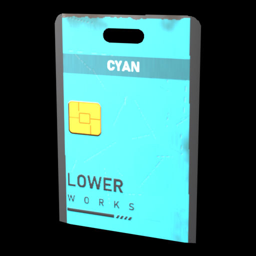 Lower Works - Cyan Keycard