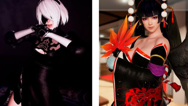 R-18 Yorha 2B (Nier Automata) and Nyotengu (Dead or Alive) Loading screen