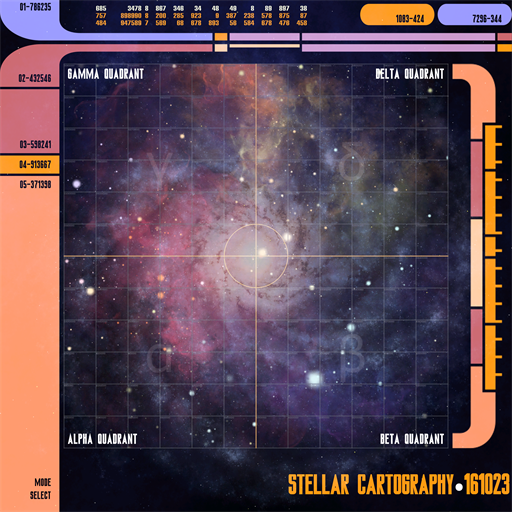Star Trek - Stellar Cartography Map (4 Quadrants) - New Civilisations
