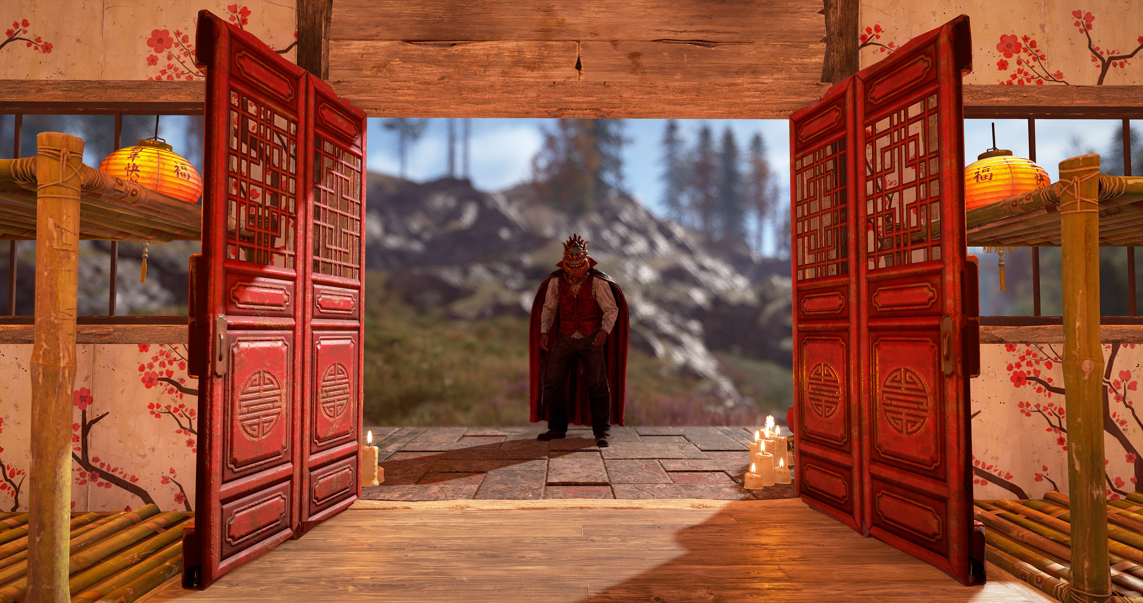 Chinese Panel Wooden Doors thumbnail 5