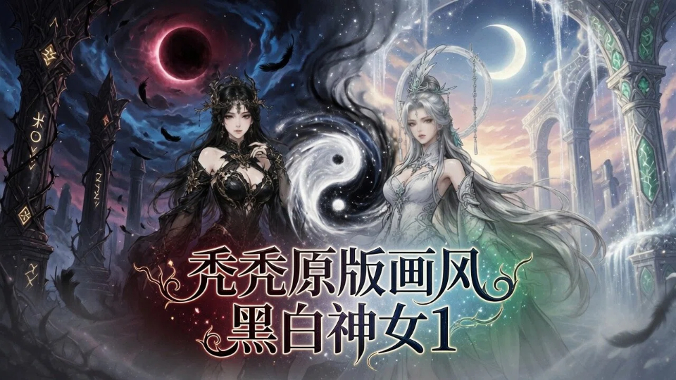 【秃秃原版画风】【黑白神女1】（2*女立绘+NPC+战斗小人）