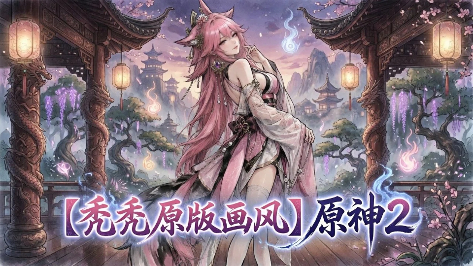 【秃秃原版画风】【原神2】（1*女立绘+NPC+战斗小人）