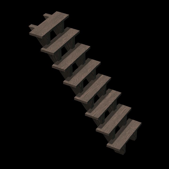 Stackable wooden staircase