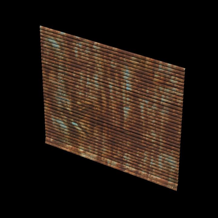 Corrugated wall 2x1 rusty #6