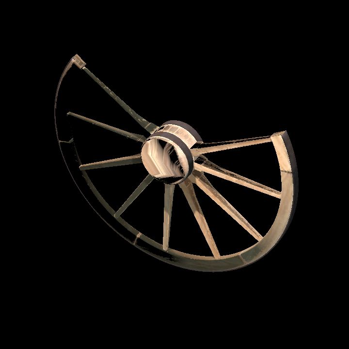 Broken wheel wood