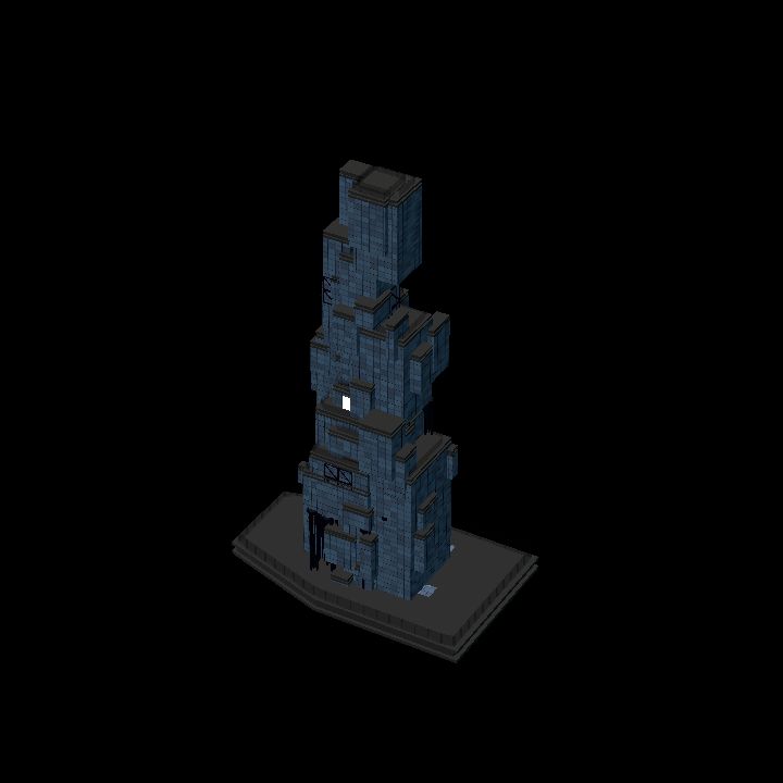 Low Poly Scifi Towers J 1