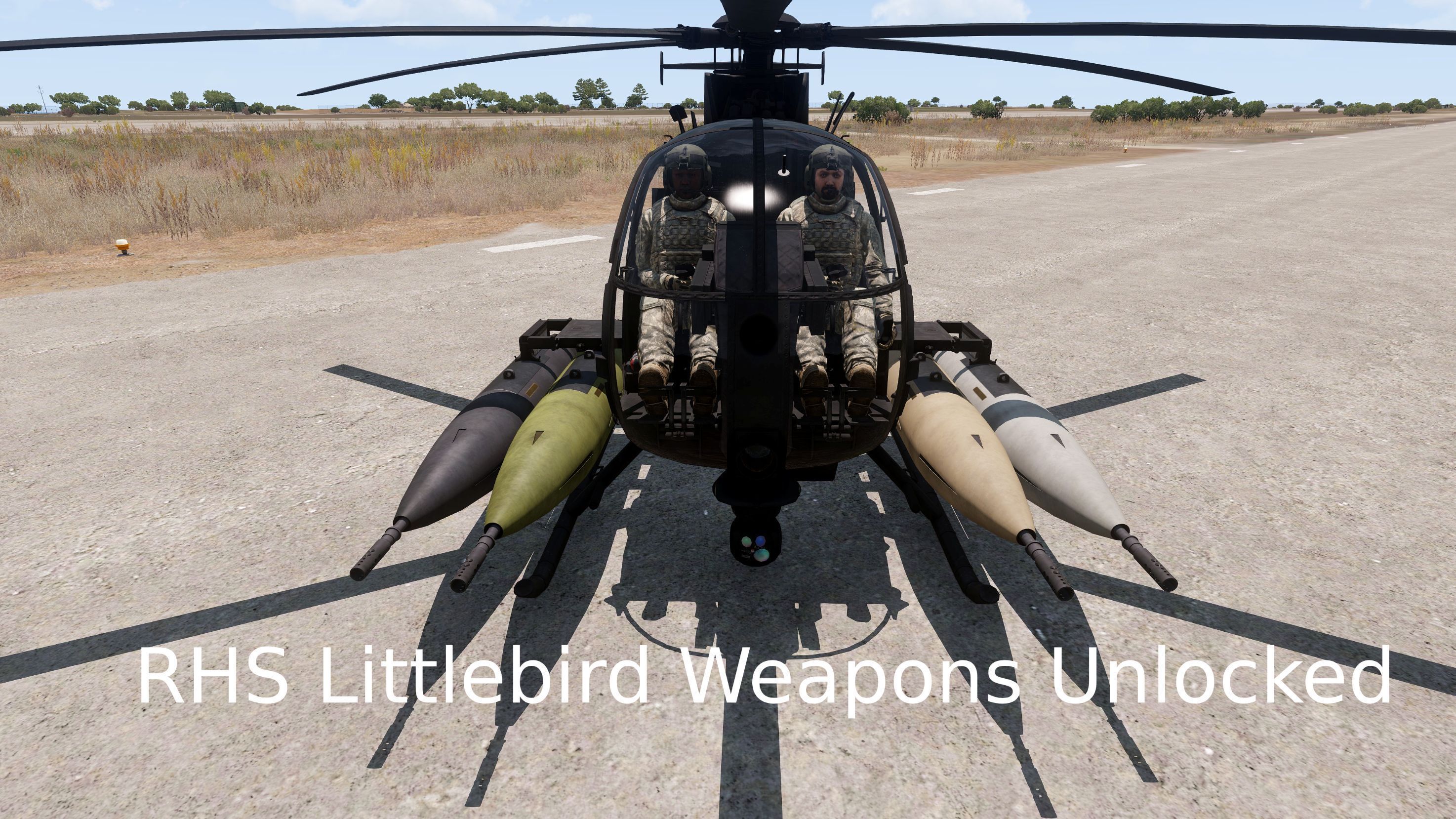 RHS Littlebird Weapons Unlocked - Including 20mm Cannon