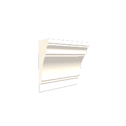 Wide ceiling molding 0.25 m - White preview