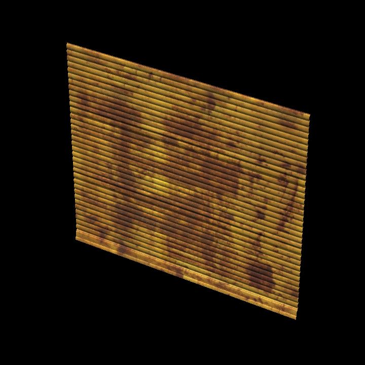 Corrugated wall 2x1 rusty #3