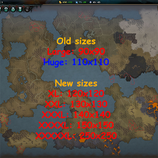 Forced Map Size (110x110 - Huge)