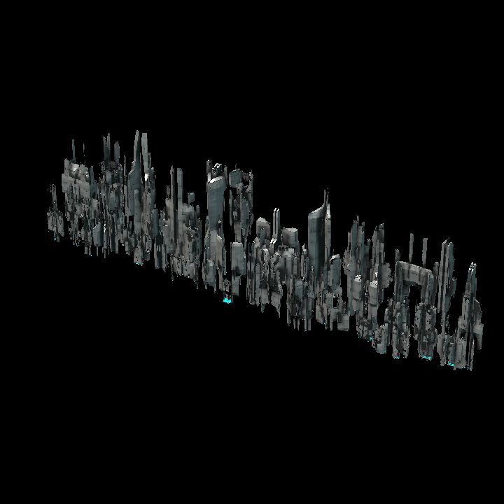 Sci-fi skyline - 30 buildings