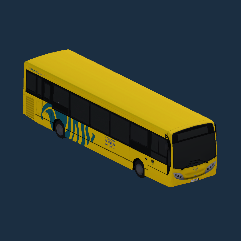 Enviro 200 10.9m - Yellow Buses Seashell - Silver headlights