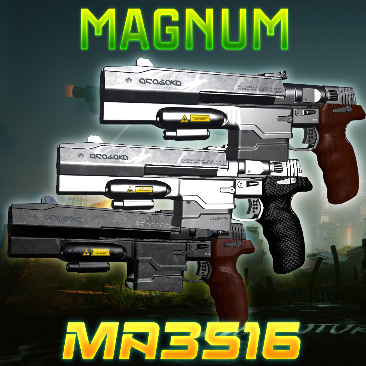 [MAGNUM] CP2077: Malorian Arms 3516 Reanim

