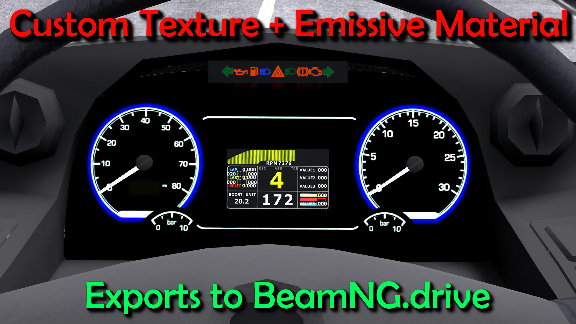MDR Custom Image Emissive Material