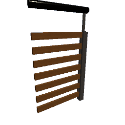 balcony railing chrom dark wood nut 50cm