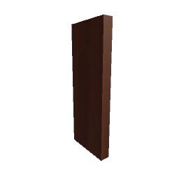 shelf vertical burnt beech 65cm x 25cm