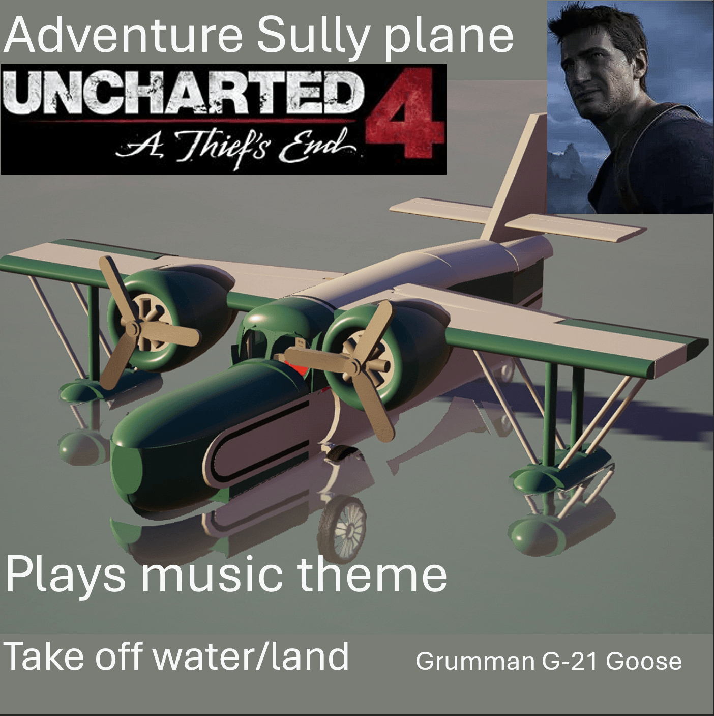 Adventure Sully´s plane G-21 plays music theme