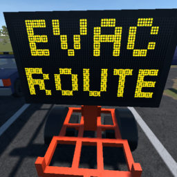 EVAC ROUTE SIGN BOARD
