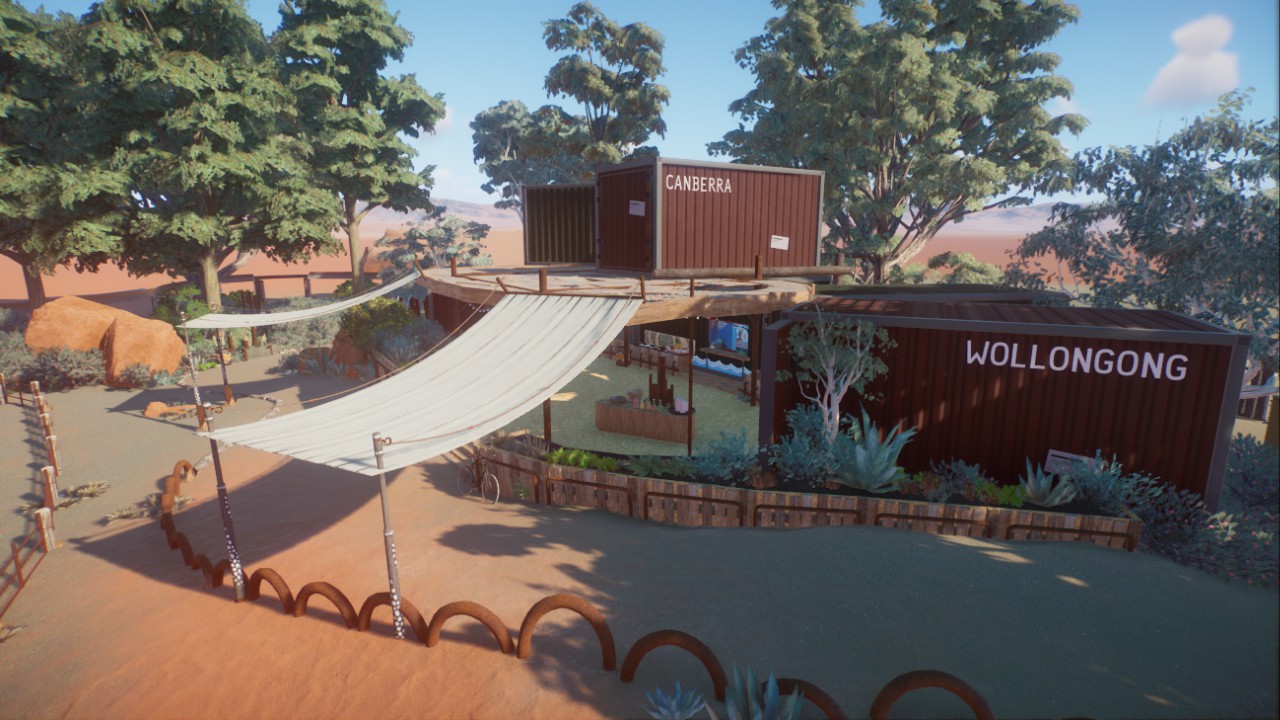 Koala Walk in habitat with Recycled container area