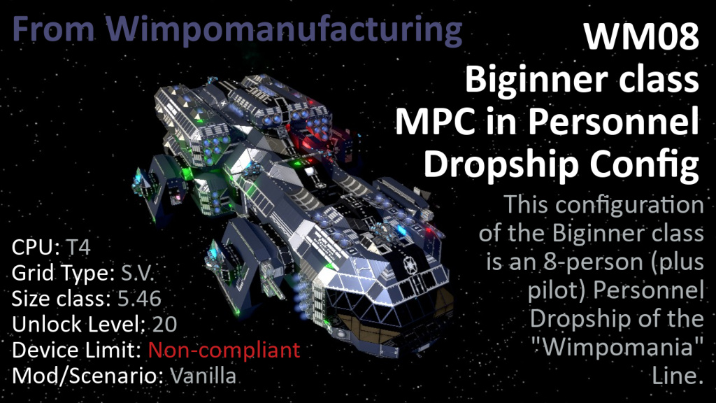 WM08 Biginner class in Personnel Dropship config* preview