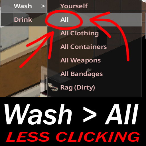 Wash All – Project Zomboid Mod