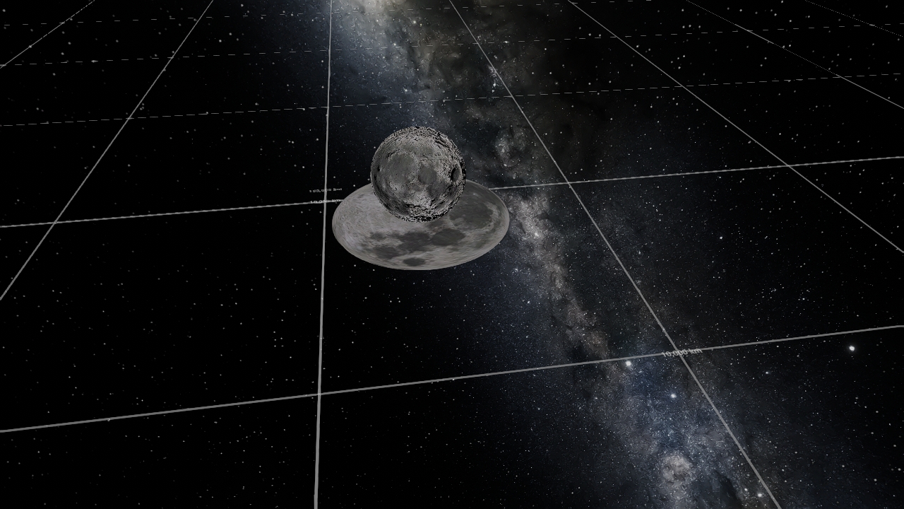 MOON AND FLAT MOON physics
