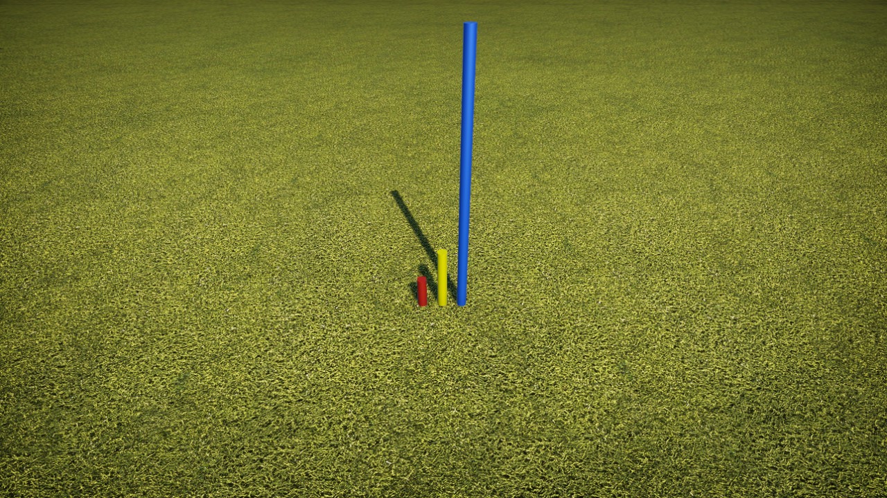 Recolorable Metallic Pole 1m
