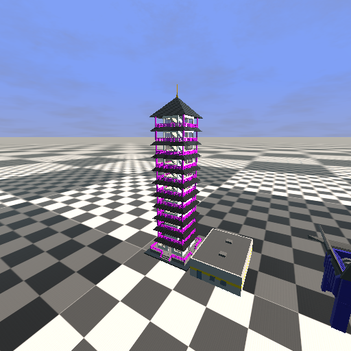 Japanese samurai tower no scalable bricks made for tower survival