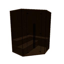 Sauna Cabin Dark Wood Nut