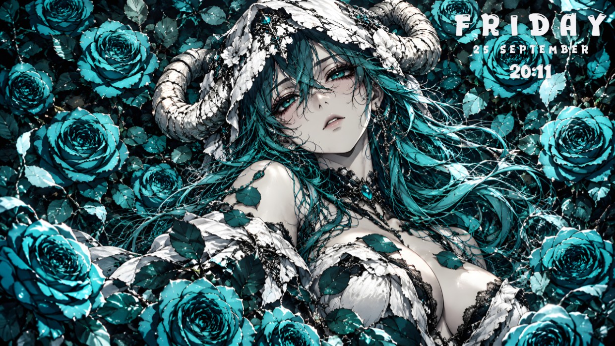 Turquoise Anime Roses