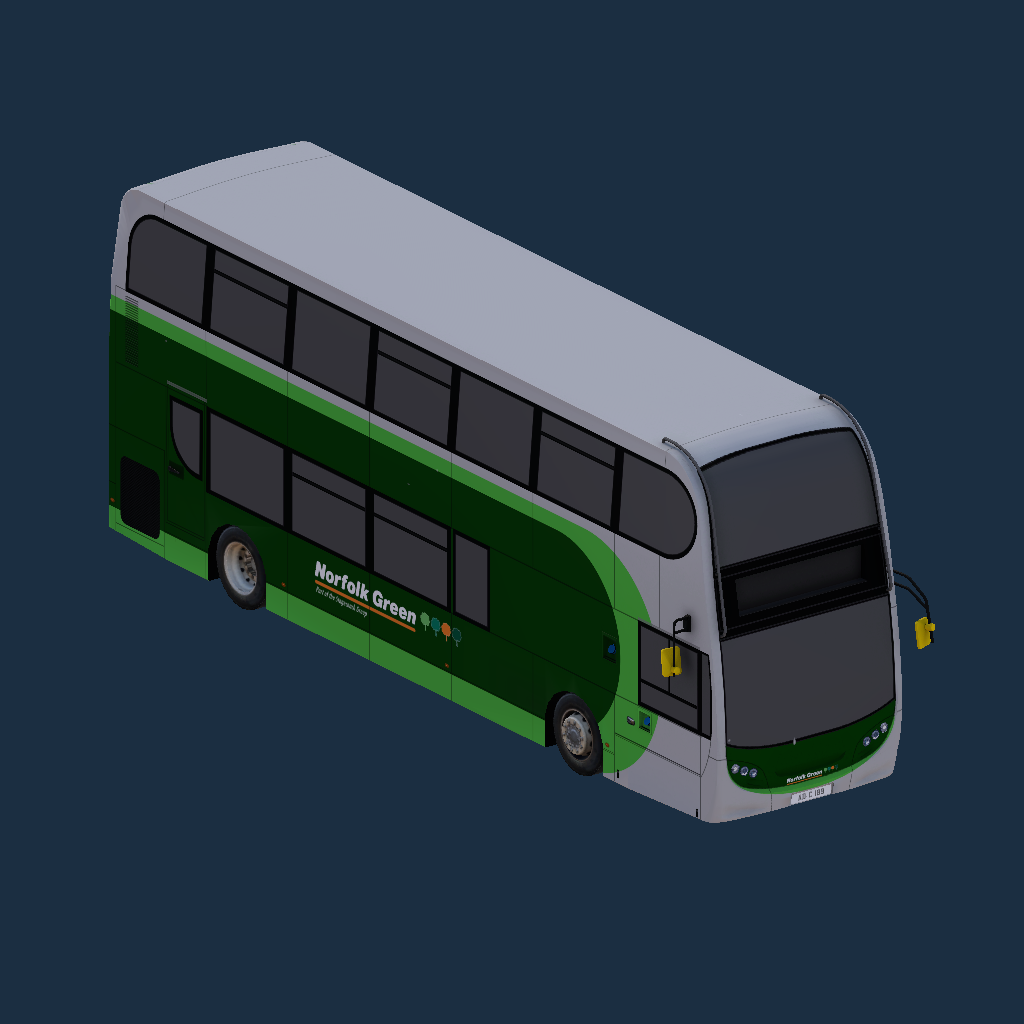 ADL Enviro400 Facelift Norfolk Green Branded