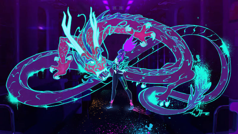 KDA Akali Neon Dragon
