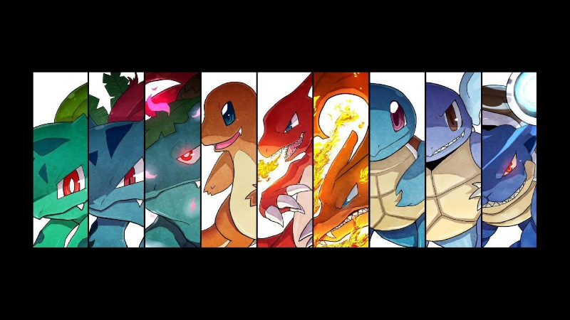 Pokemon Generation 1 Starters