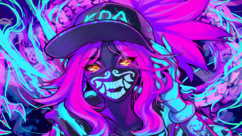 KDA Akali Neon Art