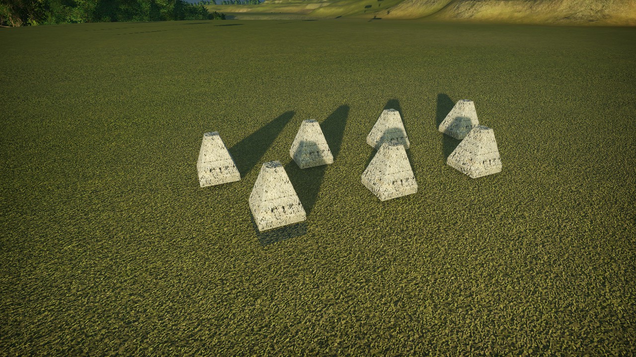 WWII - Anti Tank Barrier (Single Dragon's Tooth)