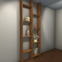 Staggered bookshelf - Cedar