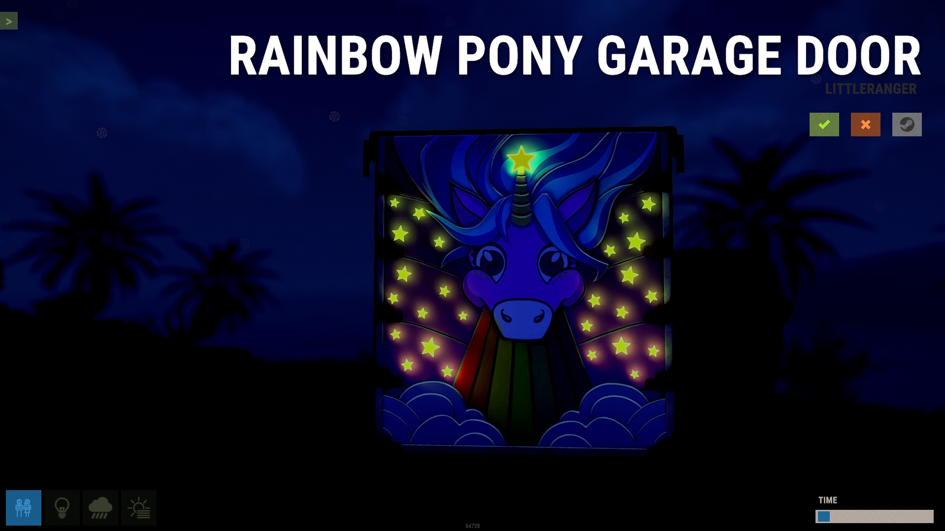 Rainbow Pony Garage Door
