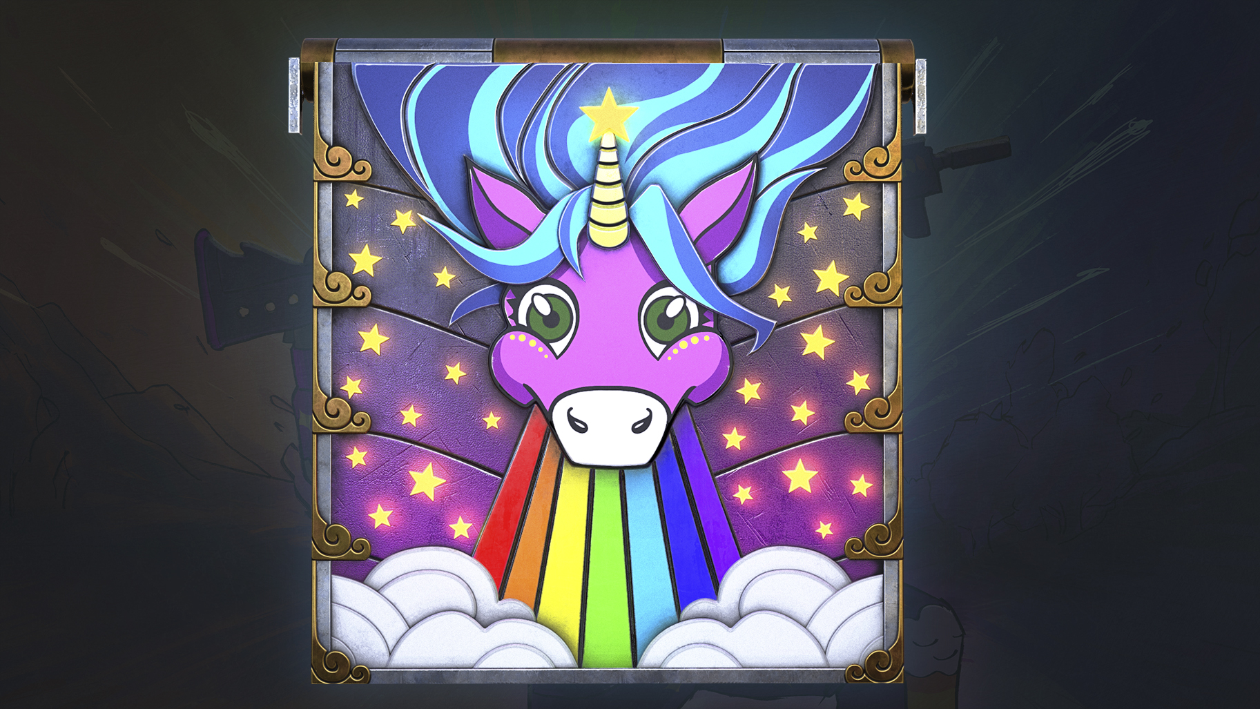 Rainbow Pony Garage Door